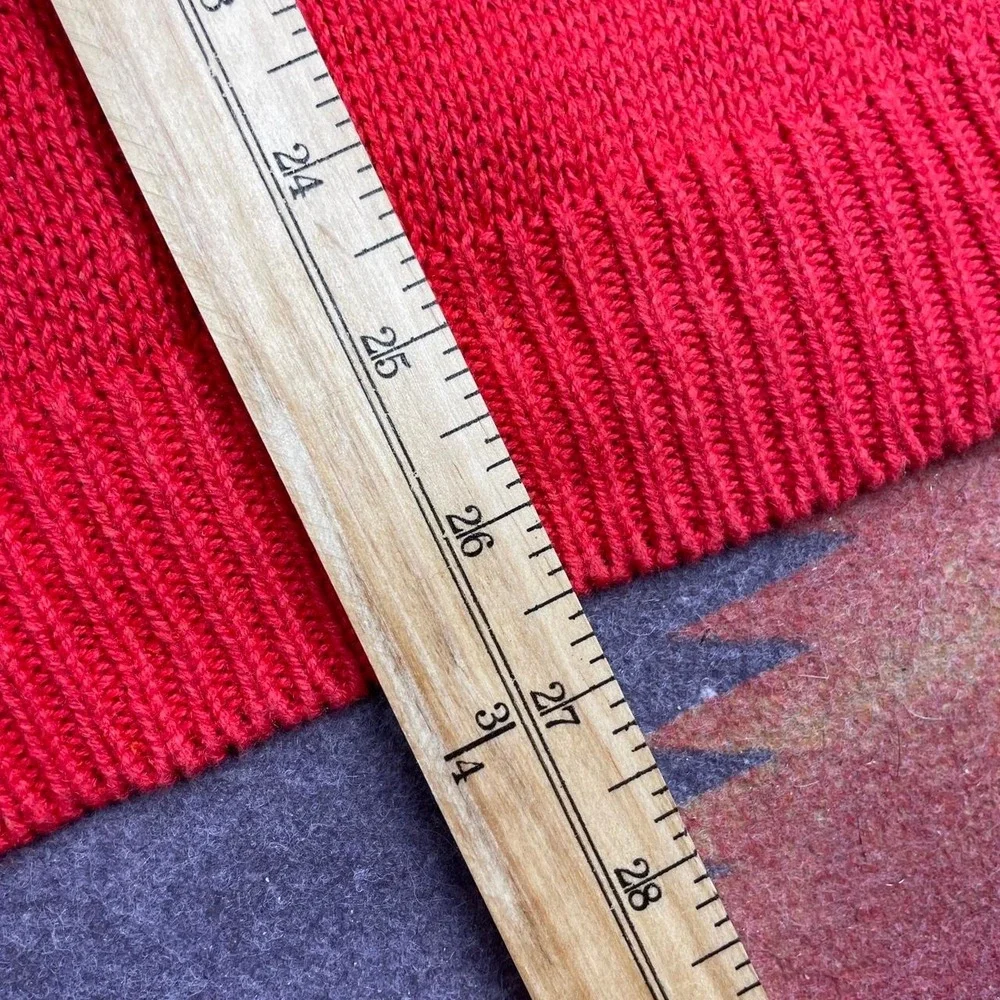 Vintage 80s Tony Lambert Ray Ban‎ Sunglasses Sweater Size Medium Red Knit Sun